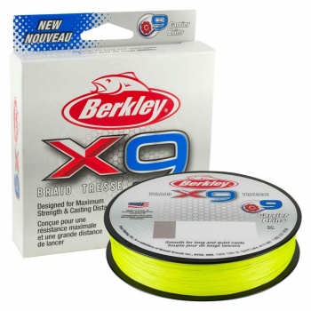 FIR TEXTIL BERKLEY X9 BRAID VERDE FLUO 0,30MM/31KG/150M