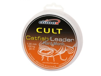 FIR TEXTIL CLIMAX CULT CATFISH HARD MONO LEADER 50M 1.05MM 80KG