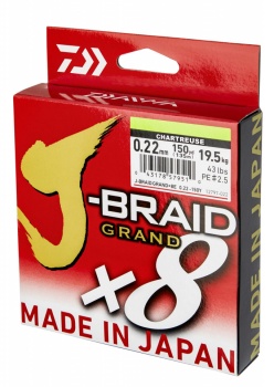 FIR TEXTIL DAIWA J-BRAID GRAND X8E CHARTR. 006MM/5,0KG/135M - Img 2