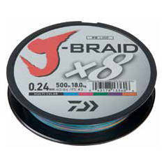 FIR TEXTIL DAIWA J-BRAID X8 MULTICOLOR 013MM/8KG/150M