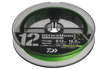 FIR TEXTIL DAIWA MORETHAN 12BRAID EX+SI3 005MM/4.5KG/150M LIME GREEN