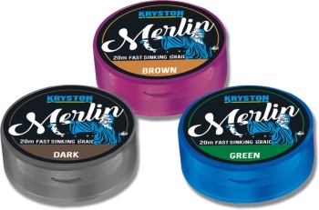 FIR TEXTIL KRYSTON MERLIN FAST SINKING SUPPLE 15lb 20m Weed Green