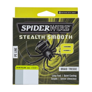 FIR TEXTIL SPIDERWIRE STEALTH X8 0.09MM 150M 7.5KG HI-VIS YELLOW - Img 3