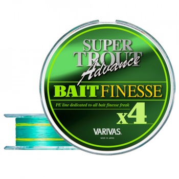 FIR TEXTIL VARIVAS SUPER TROUT ADVANCE BAIT FINESSE PE X4 100M 0.128MM 10.0LB VERDE FLUO