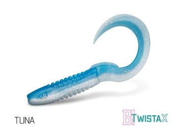 GRUB DELPHIN TWISTAX EELTAIL UVS / 5BUC 15CM / BLOODY MILION - Img 2