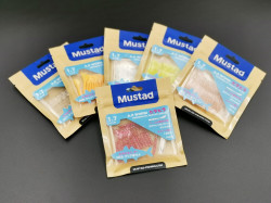 GRUB MUSTAD MUSTAD AJI BALL TAIL 5CM CLEAR RAINBOW GLITTER 12BUC/PL