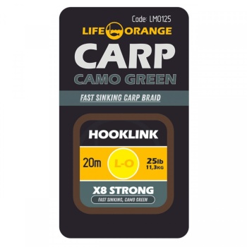 HOOKLINK X8 ORANGE CAMO GREEN 20LB 20M - Img 2