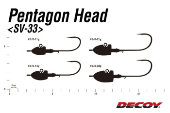 JIG DECOY SV-33 PENTAGON HEAD NR.5/0 21GR 2BUC/PLIC - Img 4