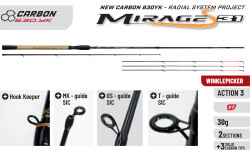LANSETA COLMIC MIRAGE S31 WINKLEPICKER 3.00M L 35GR 2+3BUC