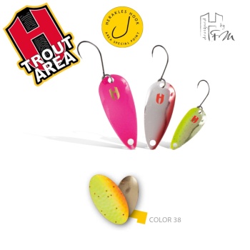 LINGURITA OSCILANTA HERAKLES KEEPER TROUT 5.0gr Culoare 38 Chartreuse Orange/Gold
