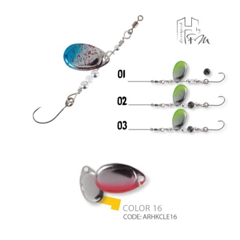 LINGURITA ROTATIVA HERAKLES CLEVER SPIN 1.5gr Culoare 16 Silver Red