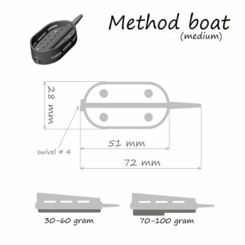 MOMITOR METHOD FEEDER ORANGE BOAT 80GR BULK - Img 2