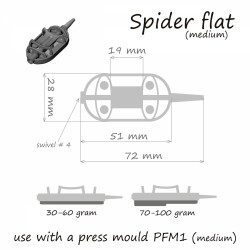 MOMITOR METHOD FEEDER ORANGE SPIDER FLAT DF240 40GR