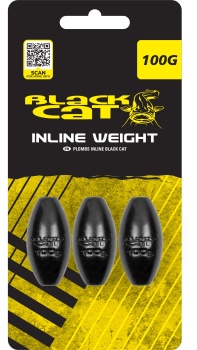 PLUMBI BLACK CAT INLINE WEIGHTS 100G 3BUC - Img 3