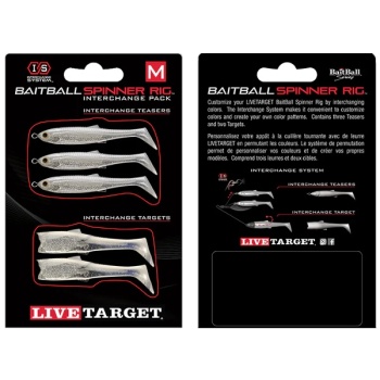 REZERVA SPINNERBAIT LIVE TARGET BAITBALL RIG MEDIUM PEARL 855 WHITE/SILVER