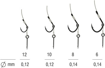 RIG METHOD FEEDER PE SPIN KAMATSU ISEAMA FIR TEXTIL 5BUC 10CM, NR.10, 0.12MM - Img 2