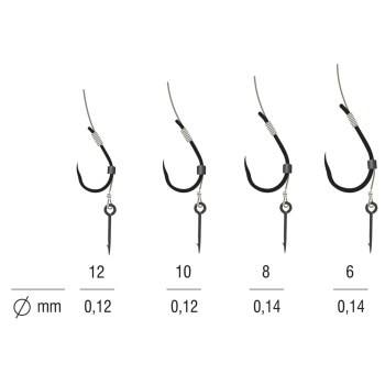 RIG METHOD FEEDER PE SPIN KAMATSU SENSEI BRBL FIR TEXTIL 5BUC 0.14MM, 10CM NO 8 - Img 2