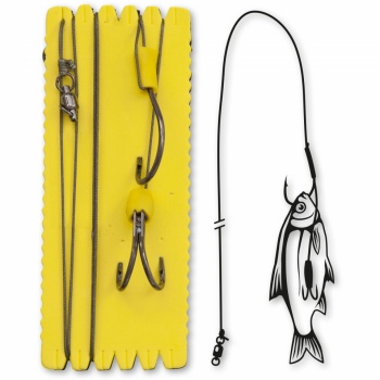 RIG SOMN BLACK CAT 6/0 3/0 BUOY BOAT GHOST DOUBLE HOOK RIG L