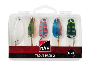 SET 5 LINGURITE OSCILANTE DAM TROUT PACK 2 INC. BOX 5 PCS 5-9G