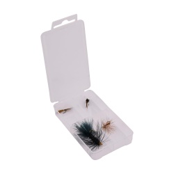 SET PESCUIT LA MUSCA SHAKESPEARE SELECT ROD, REEL, LINE, LEADER, FLYBOX & FLYS COMBO 8' 3PC / 5/6 WF6+56 (20LB NYLON BACKING)