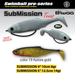 SHAD BIWAA SUBMISSION 4 10CM 19 AURORA GOLD 4BUC/PLIC