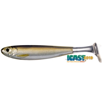 SHAD LIVE TARGET SLOWROLL SHINER PADDLE TAIL 8,5CM 934 SILVER/BROWN