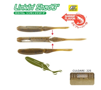 SHAD TIEMCO LINKIN SHAD 4 10CM CULOARE 225 9BUC/PLIC