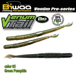 SHAD VENUM TAIL 4 10CM 05 GREEN PUMPKIN 10BUC/PLIC