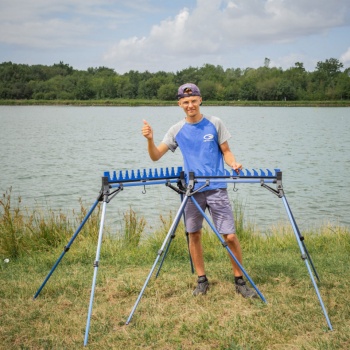 SUPORT LANSETE GARBOLINO KIT SILVER BASE 12POZITII 4 PICIOARE XXL 70-100CM - Img 3