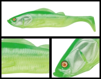 SWIMBAIT ADUSTA PICK TAIL SWIMMER 6 15CM 43GR 201 GREEN CHART SHAD