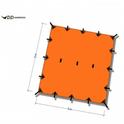 TENDA 3 X 3M SUNSET ORANGE DD HAMMOCKS