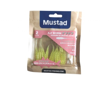 TWISTER MUSTAD AJI FINESSE NAF 5CM CLEAR CHARTREUSE 12BUC/PL - Img 2