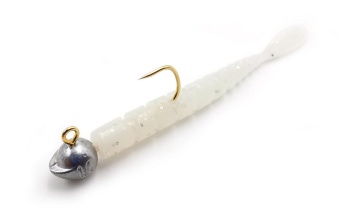 VIERME MUSTAD AJI MICRO FLA 5CM WHITE GLOW GLITTER 16BUC / PL - Img 4