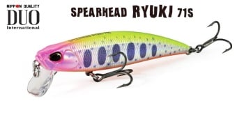 VOBLER DUO SPEARHEAD RYUKI 71S 7.1CM 10GR ADA4059 GREEN GOLD OB - Img 2