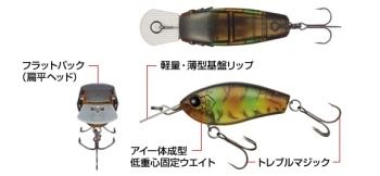 VOBLER EVERGREEN SPIN CRAFT 3.8cm 4gr #46 MAT HOT TIGER - Img 3