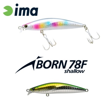 VOBLER IMA IBORN 78F SHALLOW 78MM 8.5GR 009 GREEN BACK SHINER