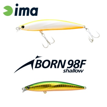 VOBLER IMA IBORN 98F SHALLOW 98MM 13GR 008 GREEN GOLD