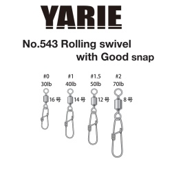 AGRAFA CU VARTEJ YARIE JESPA 543 GOOD SNAP 30LB 0 6BUC/PLIC