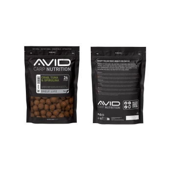 BOILIES AVID CARP CRAB TUNA & SPIRULINA 24MM 1KG - Img 7