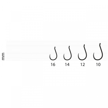 CARLIG KONGER CARPLABS® METHOD FEEDER BARBLESS NO.16 TITANIUM GREY RINGED 6BUC - Img 2