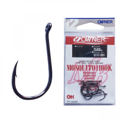 CARLIG OWNER 5177 NO.4 MOSQUITO HOOK BLACK CHROME HOOK