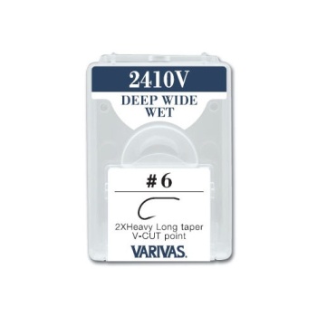 CARLIGE FLY VARIVAS 2410V 2X FINE DEEP WIDE WET NR 8 micro barb