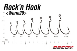 CARLIGE OFFSET DECOY WORM 29 ROCK N NR.3/0 6BUC/PLIC