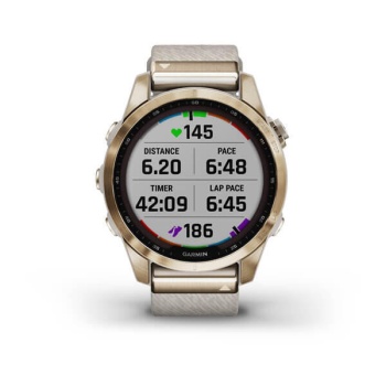 CEAS GARMIN FENIX 7S SAPPHIRE SOLAR CREAM GOLD TI / CREAM 42MM - Img 9