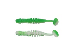 CREATURA BERKLEY POWERBAIT POWER LEECH 50MM SPRING GREEN / WHITE