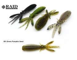 CREATURA RAID EGUBUG 2.5 6.3CM 001 GREEN PUMPKIN SEED 8BUC/PLIC