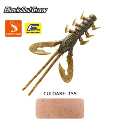 CREATURA TIEMCO BLACK OUT CRAW 4 10CM CULOARE 155 6BUC/PLIC