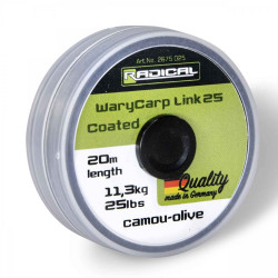 FIR CU CAMASA RADICAL WARYCARP LINK COATED 0.35MM/35LB 20M CAMOU OLIVE
