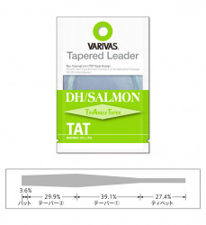 FIR INAINTAS VARIVAS FLY TAPERED LEADER DH/SALAMON TAT 2X 18FT 0.235MM-0.52MM