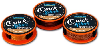FIR KRYSTON QUICKSILVER SHOCK LEADER 20m 35lb Gravel Brown